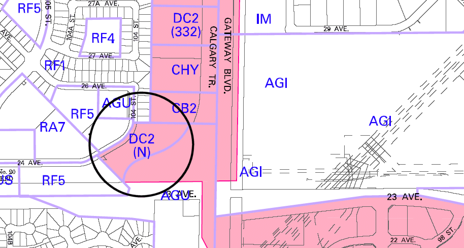 DC2 (N) Ermineskin Place Zoning Map