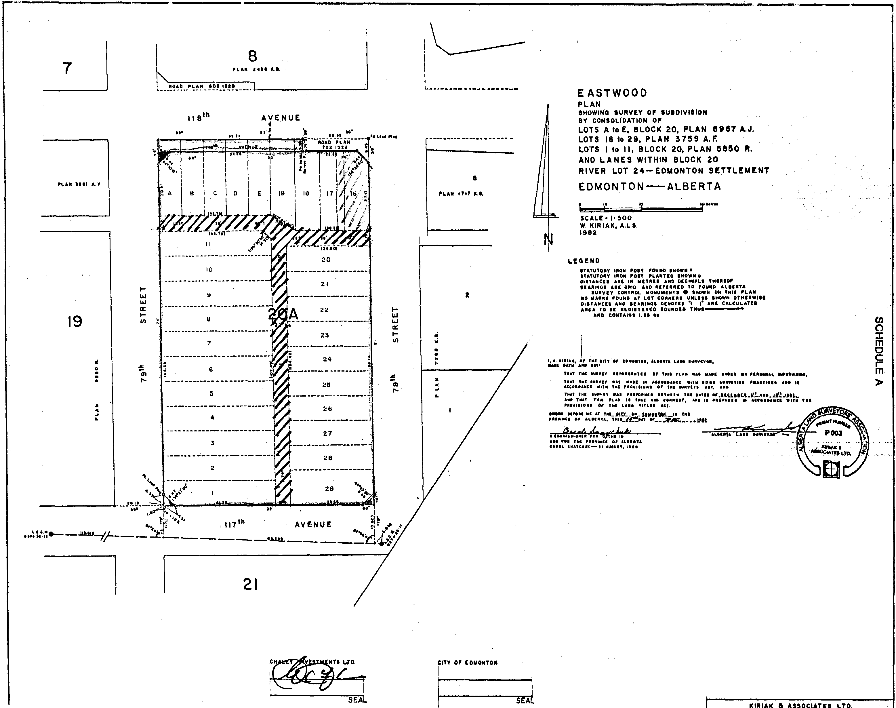 DC2 (Q) Chalet Investments Ltd. Agreement C167 Schedule A