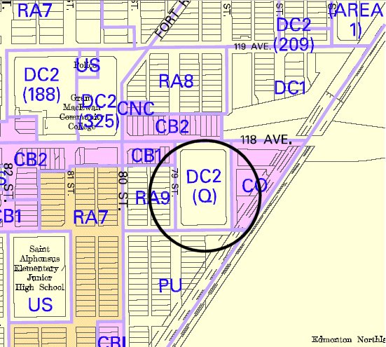 DC2 (Q) Chalet Investments Ltd. Agreement C167 Zoning Map