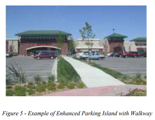 18049 4.10.d.v Figure 5 - Example of Enchanced Parking Island with Walkway