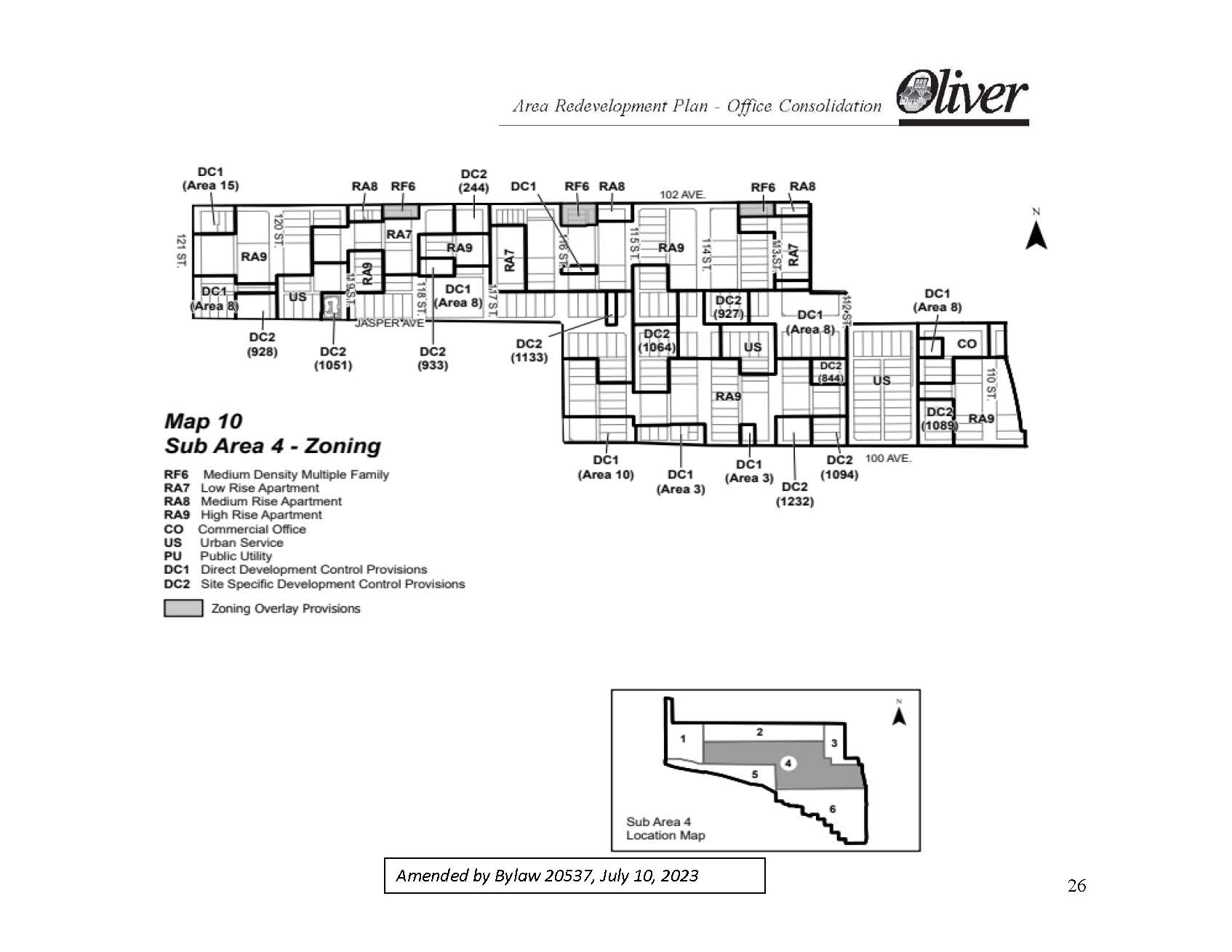 Oliver Sub Area 4 Map