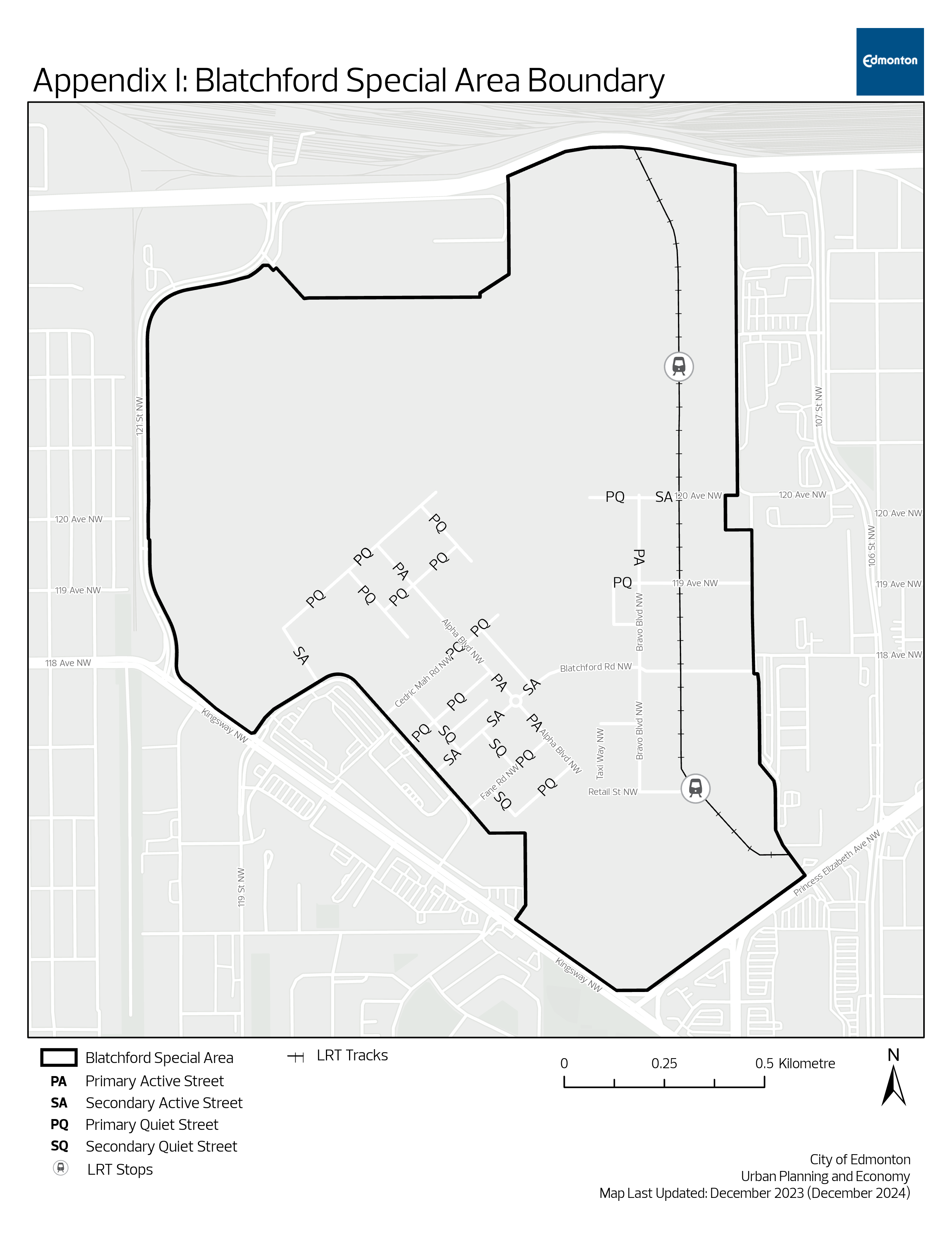 Blatchford Special Area boundary map